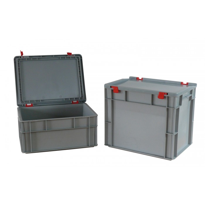 Caja plástica transparente Norma Europa 400X300X220 MM - StockPalet