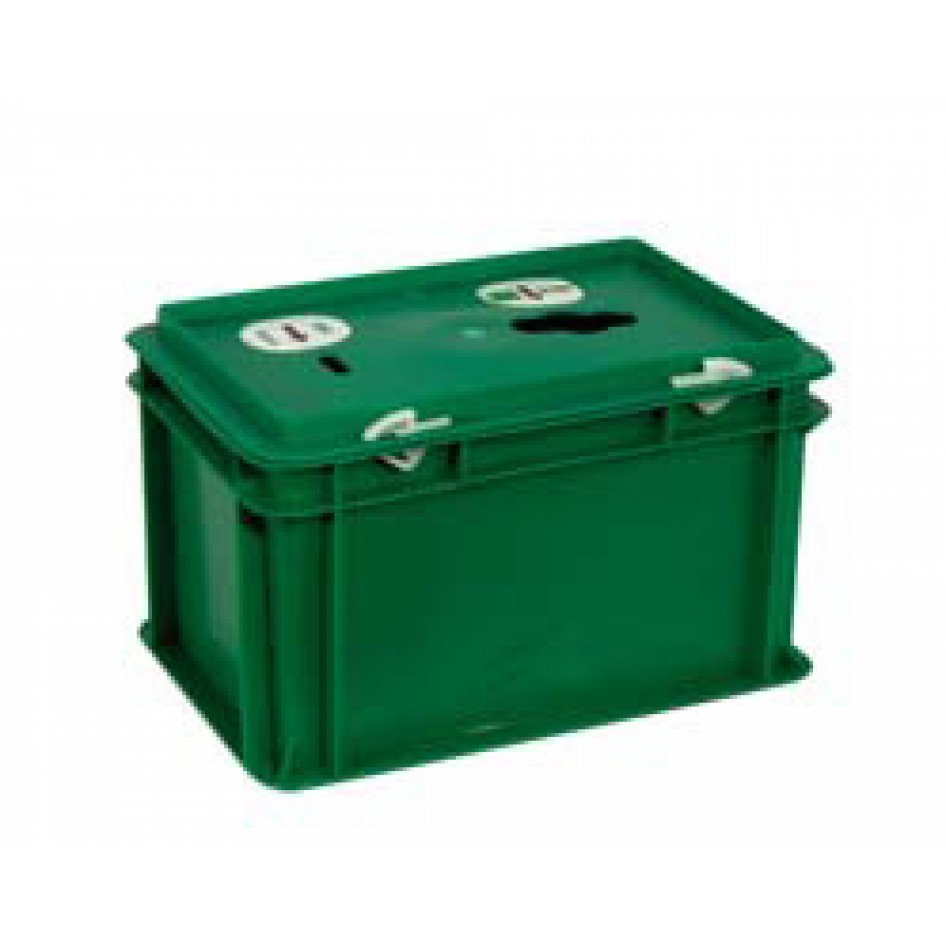 Caja de plástico recogida selectiva de pilas PI-3217 - 300x200 - EUROBOX - CAJAS PLÁSTICO - INICIO
