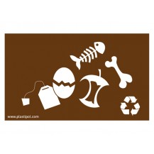 Etiqueta adhesiva para recogida selectiva de residuos (orgánica) AP-COM MR