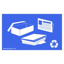Etiqueta adhesiva para recogida selectiva de residuos (papel) AP-PAP AZ