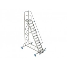 Escalera móvil con plataforma (14 peldaños/acceso 1 lado 60°) ESC-101014