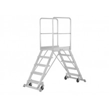 Escalera móvil con plataforma (2x4 peldaños/acceso 2 lados) ESC-6889/5